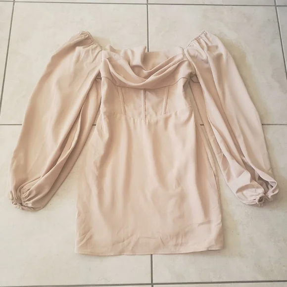 lillie long sleeve mini dress beige Sun-imperial main image 0